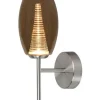 Highlight Wandlampen^Wandlamp Amberglas Nebula