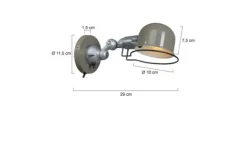 New Steinhauer Wandlamp 7657G Davin Mexlite