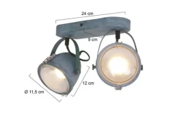 Steinhauer Spots|Wandlampen^Wandlamp 1312GR Paco Mexlite
