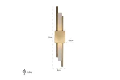 Richmond Interiors Wandlampen^Wandlamp Mylas gold 210859