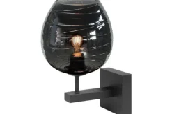 Outlet Highlight Wandlamp Zwart Rookglas Fantasy